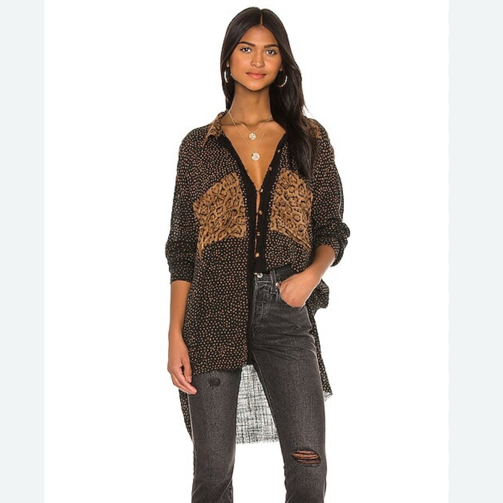 One teaspoon longline shirt in starry night. Worn once.  Like new.